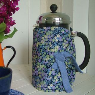 quilted french press coffee pot cosy by a homespun home