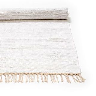 scandinavian cotton rug white, 140x200 cm by bimbily