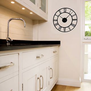 classic clock wall sticker with mechanism by spin collective