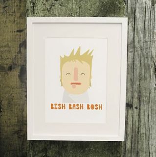 'bish, bash, bosh' kitchen print by hole in my pocket