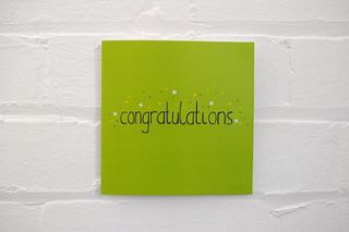 'congratulations' modern greetings card by jollysmith