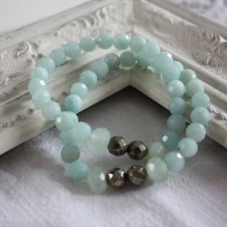 semi precious stretch bracelet by harry rocks