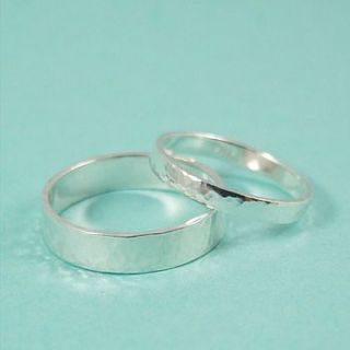 wedding bands in silver or gold by fragment designs