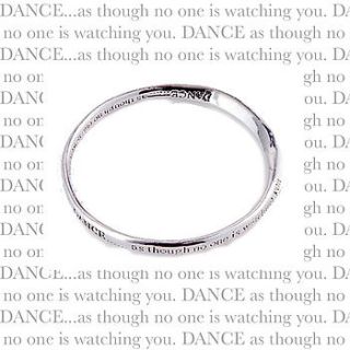 sentimental silver plated message bangle by lovethelinks
