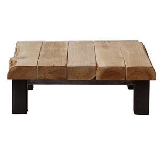 oak and iron large square coffee table by oak & iron furniture