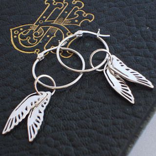 wings hoop earrings by harriet bedford