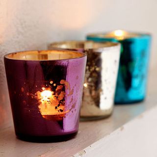 fair trade tea light glasses set of three by paper high