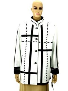 WOMAN'S GENUINE LEATHER COAT  White 3XL Leather Outerwear Jackets