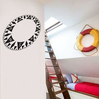 nautical compass wall sticker decal by snuggledust studios