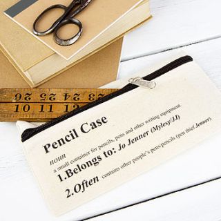 personalised definition pencil case by 3 blonde bears