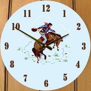 cowboy clock by cute clocks