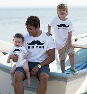 'big man little men' father and sons set by precious little plum