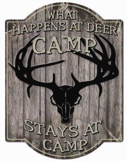 What Happens At Deer Camp   Hardboard Hunting Sign From Redeye Laserworks Kitchen & Dining