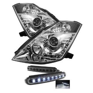 Nissan 350Z ( HID Version ) DRL LED Chrome Projector Headlights Automotive