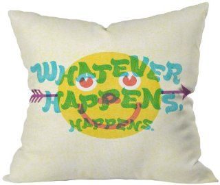 DENY Designs Nick Nelson Whatever Happens Throw Pillow, 16 by 16 Inch  