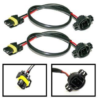 iJDMTOY (2) 5202 H16 Wire Harness For Insalling HID Ballast to Stock Socket for HID Conversion Kit Automotive