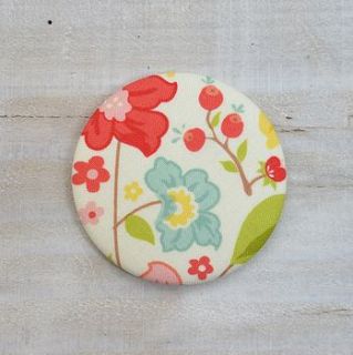 bright flowers fabric compact mirror by lolly & boo lampshades
