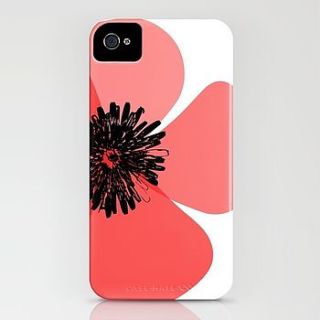 poppy flower in red colour case for iphone by indira albert