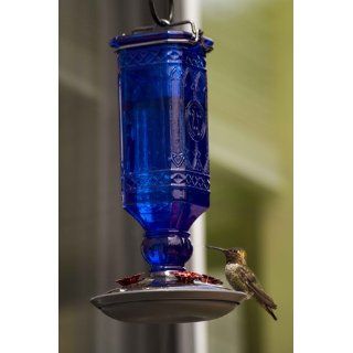 Perky Pet 8117 2 Cobalt Blue Antique Bottle Hummingbird Feeder, 16 Ounce  Pet Bird Feeders  Patio, Lawn & Garden