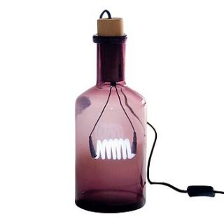 neon bottle lamp by out there interiors