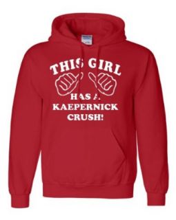 This Girl Has a Kaepernick Crush San Francisco Red Hoodie Sweatshirt Clothing