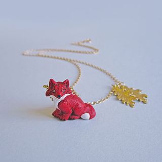 kitsune fox necklace by eclectic eccentricity