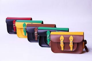 two tone leather handbag satchel by artisan satchels