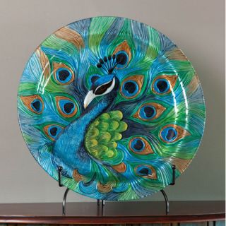 Peacock Splendor 19.25 Serving Platter