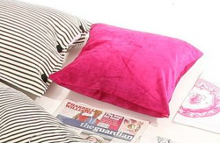 100% thick soft cotton velvet cushion by rose & lyons