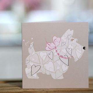 little dog blank card by sophie morrell