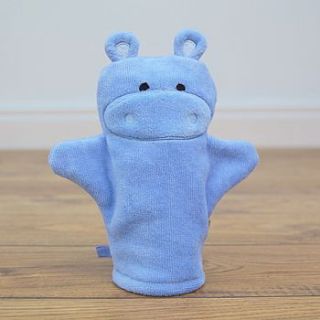 hippo bath mitt by bathing bunnies