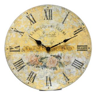 Infinity Instruments 14 Boutique Roses Wall Clock