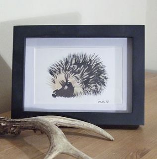little hedgehog illustration print by madi illustration