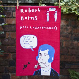 robert burns tea towel by gillian kyle