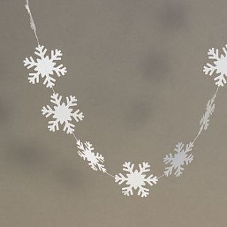 mini snowflakes 4ft paper garland by the flower studio