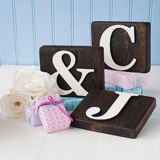 reclaimed wooden block letters by möa design