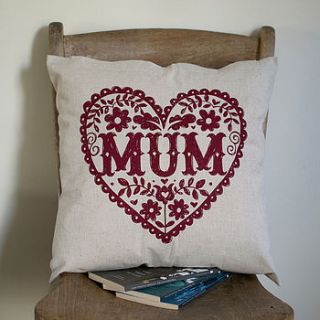 mothers day cushion by snowdon design & craft