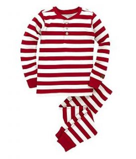 candy cane striped unisex pyjamas by snugg nightwear