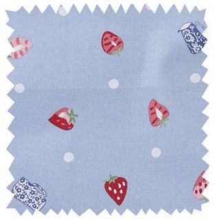 strawberries and cream fabric by the metre by sophie allport