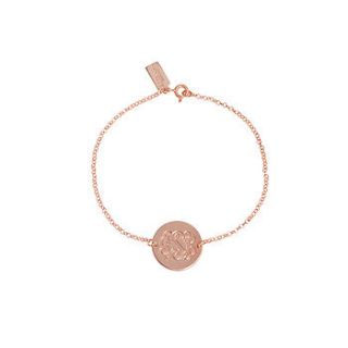 personalised monogram disc bracelet by anna lou of london