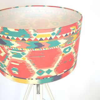 ikat fabric lampshade by romance is dead