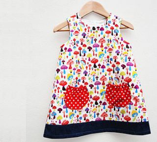 girl's toadstool dress by wild things funky little dresses