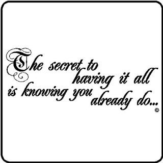 The secret to having it allFamily Wall Words Quotes Sayings Lettering Art, BLACK   Wallpaper