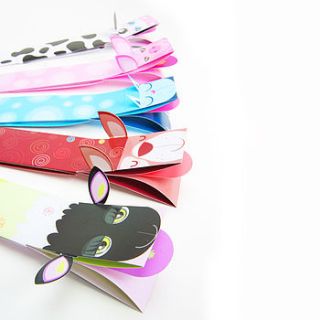 pack of five farm puppet bookmarks by bookbeasts