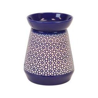Home Decor, Tall Tart Warmer Lamp   Blue Flower Design. Lamp Design. Light Shines Through the White Parts of the Warmer so It Can Be Used As a Lamp As Well. Electric Ceramic Tart Warmers Are a Safe Alternative to Burning Candles. They Produce No Flame, Soo