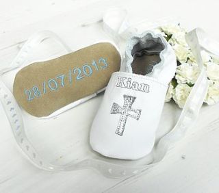 personalised keepsake christening shoes by born bespoke