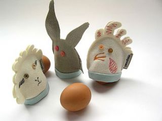 baa, boing and cluck egg cosies by mogwaii design