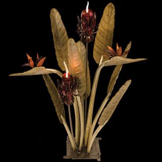 Desert Steel Birds of Paradise with Two Torches