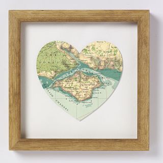 isle of wight map heart print by bombus off the peg