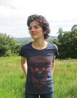 organic women's 'frankie the fox' t shirt by boodle